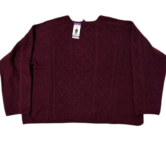 Vince Camuto Women's Cable Sweater Light Wine Size XXL - Picture 7 of 11